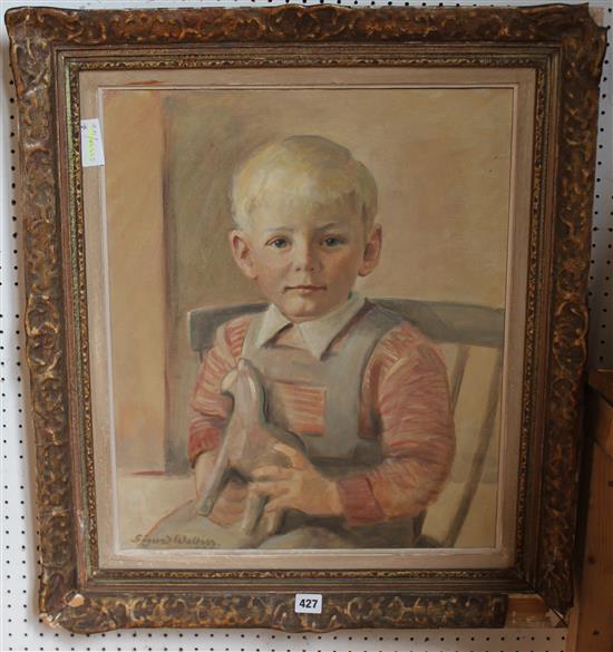 Little boy in ornate frame / Datchet House